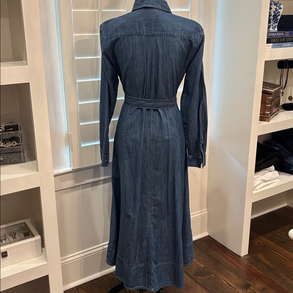 LOFT chambray belted midi pocket shirt dress - Picture 7 of 8